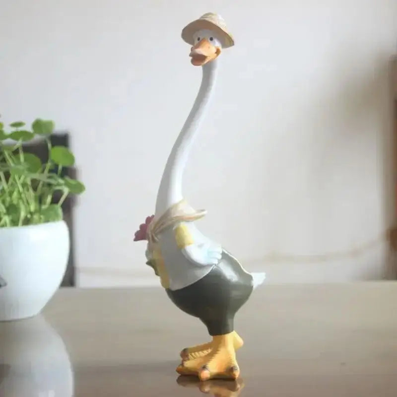 Resin Duck Family Garden Statue | Courtyard & Home Décor Garden Figurine Axl Duck dad