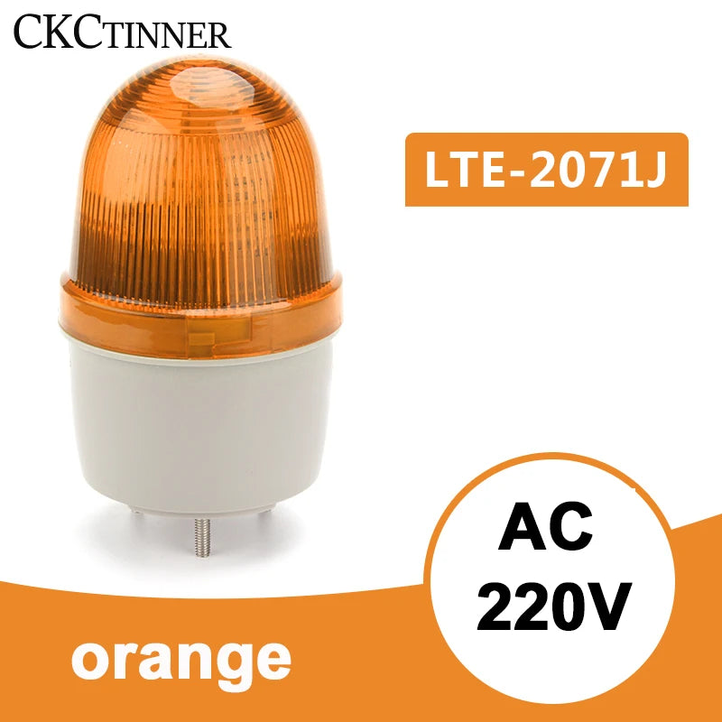 LED Strobe Warning Light 12V 24V 220V – Flashing Signal Indicator Warning Indicator Light Axl Orange 220V