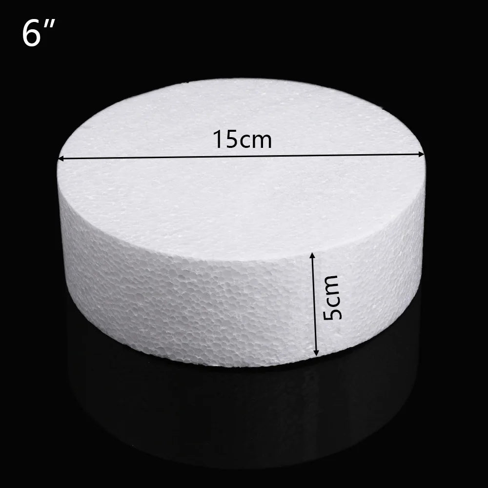 Round Foam Cake Dummy 4–10 Inch | Polystyrene Practice Mould Cake Decorating Mould Axl 6inch