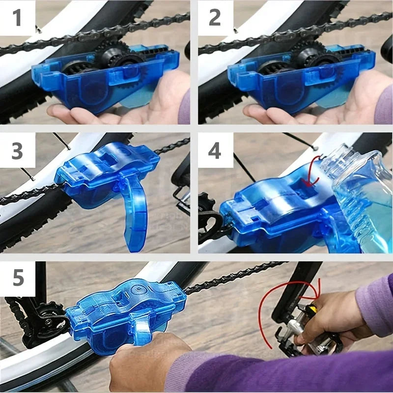 Portable Bike Chain Cleaner Kit – Mountain & Road Bike Tool Bike Chain Cleaner Axl