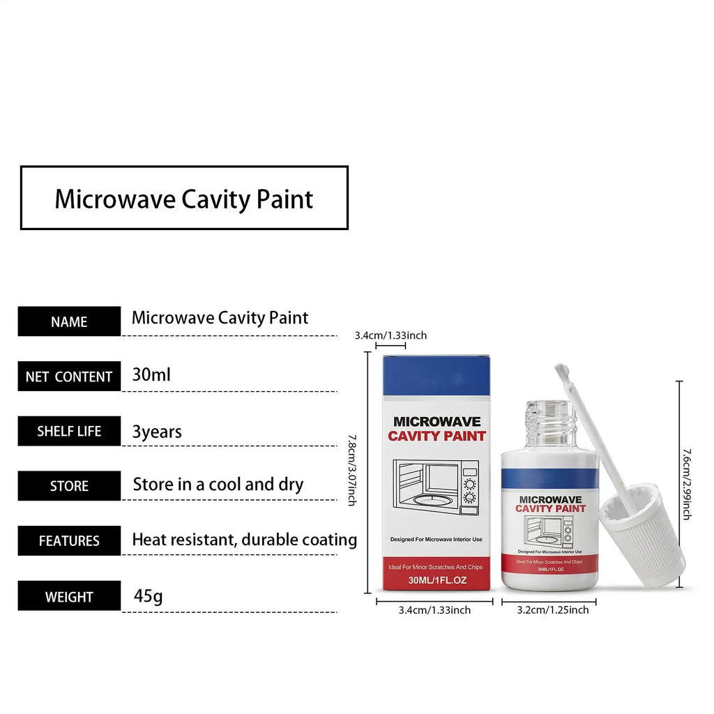 30ml Microwave Cavity Touch-Up Paint – Gloss White Interior Appliance Touch-Up Paint Axl