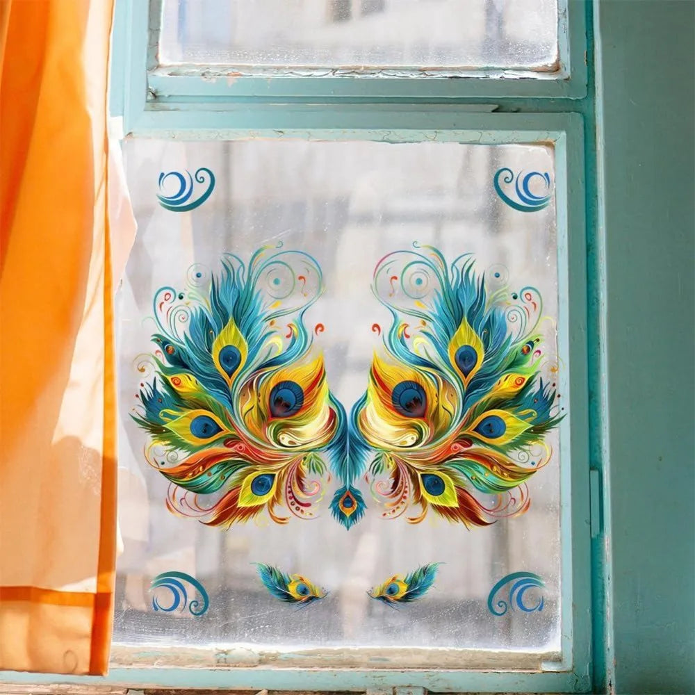 Vintage Peacock Feathers Rub-On Transfer Decals 6×12 – 3 Pcs Rub-On Transfer Decals Axl