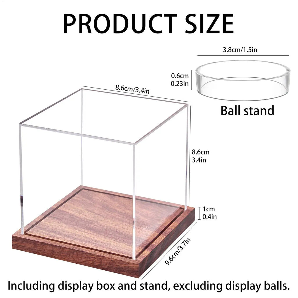 Acrylic Baseball Display Case – Clear Collectible Holder Sports Display Case Axl