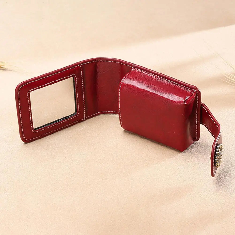 Mini Leather Lipstick Bag with Mirror – Portable Makeup Case Cosmetic Makeup Bag Axl