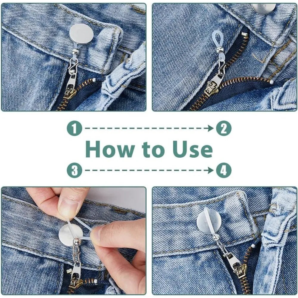 20-Piece Jeans Zipper Holder Set – S-Hook Clasp for Pants Zipper Holder Clips Axl
