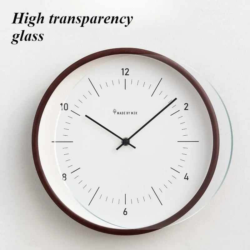 Oeny Wooden Wall Clock – Silent Round Modern Décor 25/30cm Wooden Wall Clock Axl