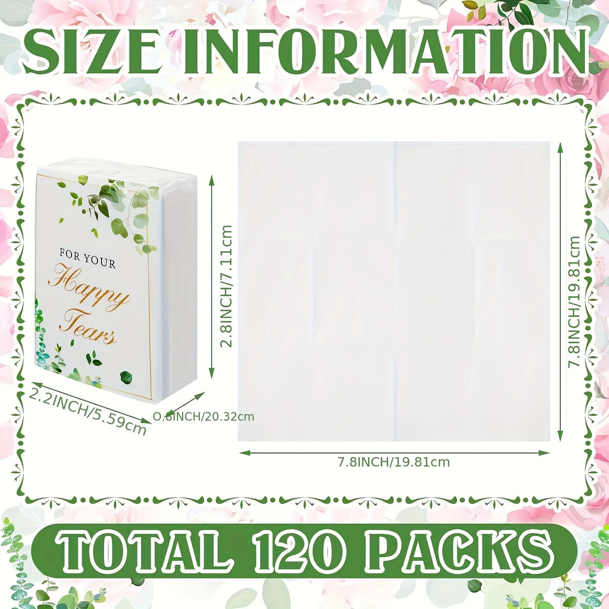 20-Pack Wedding Tissues – Bulk Soft Themed Favor Napkins Wedding Favor Tissues Axl