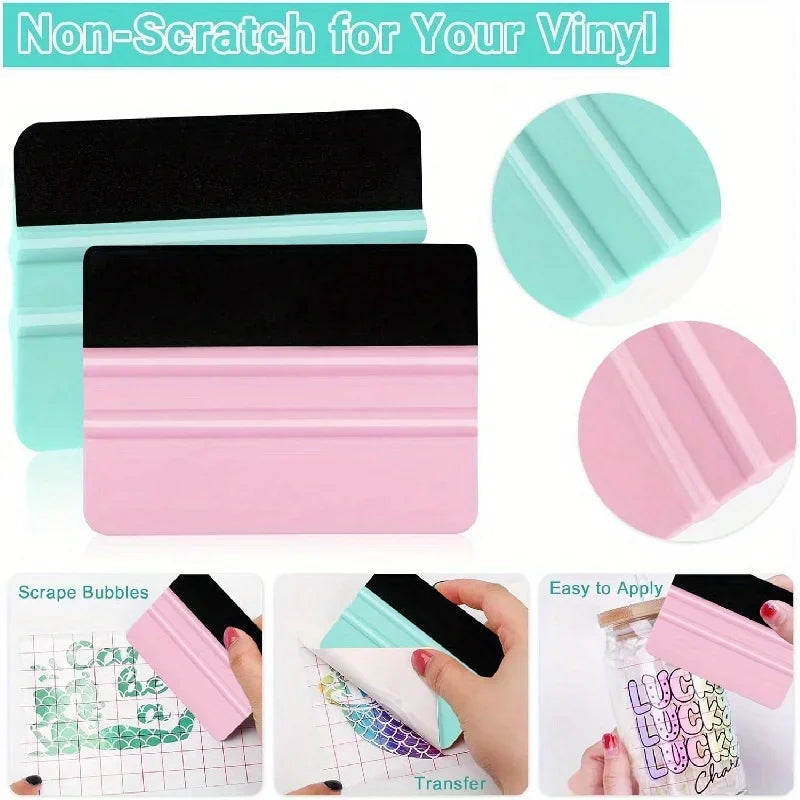 5-Pack Felt Vinyl Squeegees for Crafting & Decal Application Vinyl Crafting Tool Axl