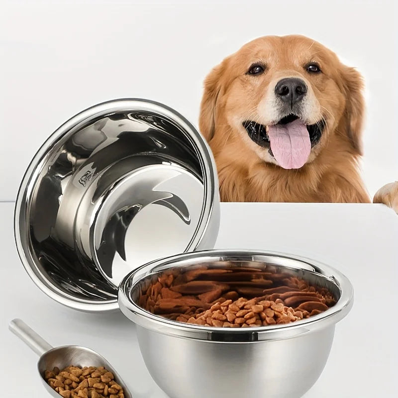 KEMORELA Large Stainless Steel Dog Bowls – Food & Water Dishes Stainless Steel Dog Bowl Axl