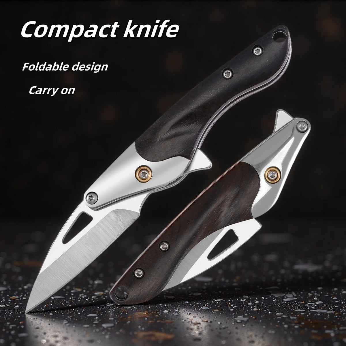 Folding Fruit Knife – Black Walnut & 7Cr17 Stainless Steel Folding Paring Knife Axl