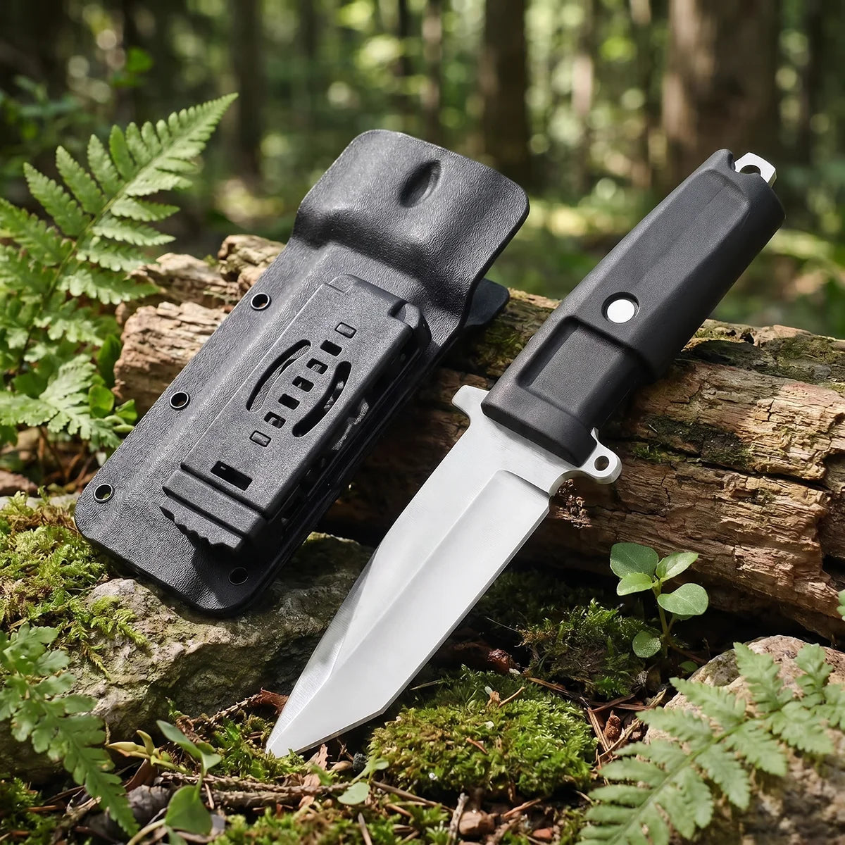 Jungle Straight Knife – Fixed Blade Camping Knife with Sheath Fixed Blade Knife Axl