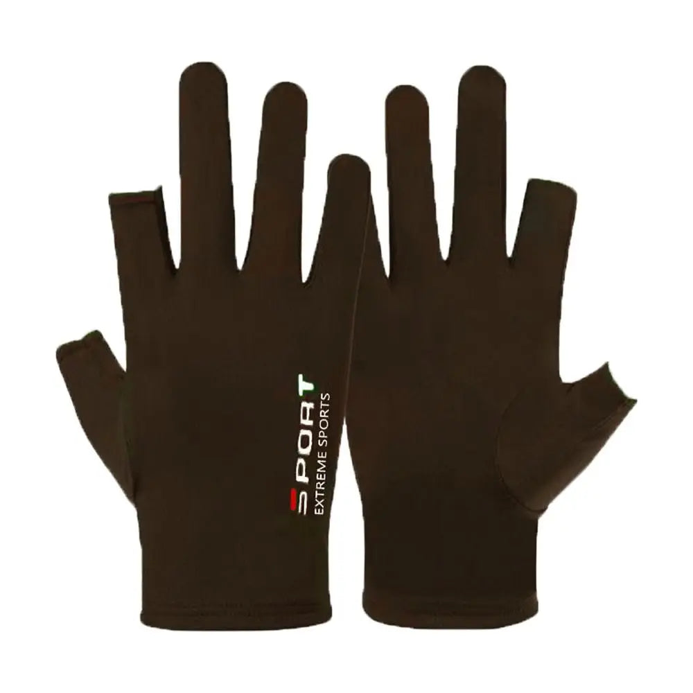 UV Protection Touchscreen Gloves – Cycling, Fishing & Outdoor UV Protective Gloves Axl coffee-2-finger