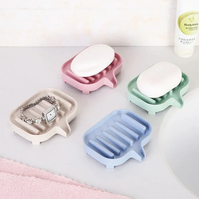 Self-Draining Silicone Soap Dish – Portable Bar Soap Holder Soap Dish Axl