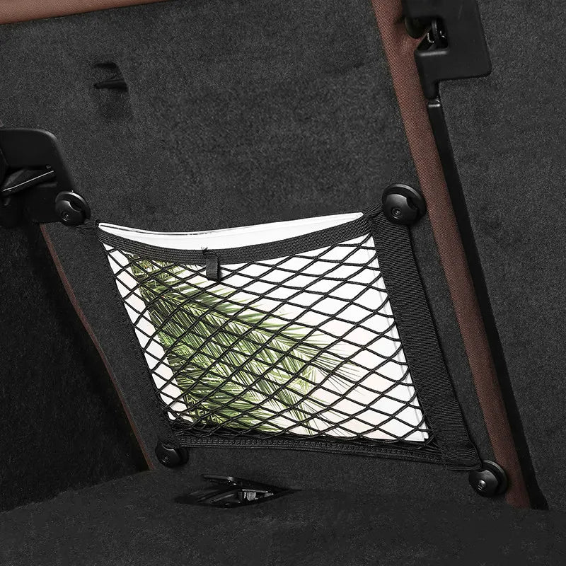 Car Trunk Mesh Organizer – Universal Seat Back Storage Net Car Trunk Organizer Axl