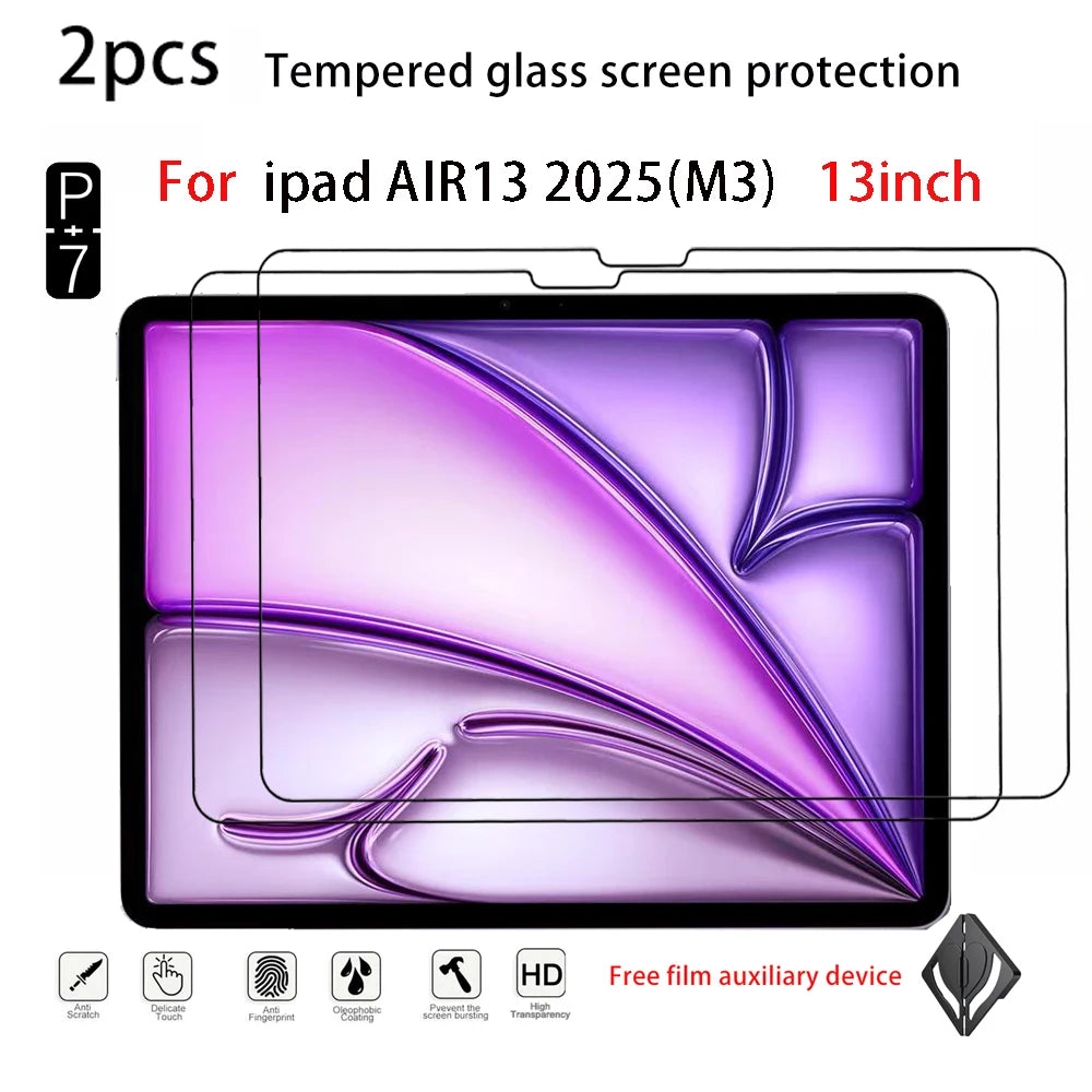 2-Pack iPad Tempered Glass Screen Protector – Pro, Air & 10th Gen Tablet Screen Protector Axl for air13(M3) 13INCH