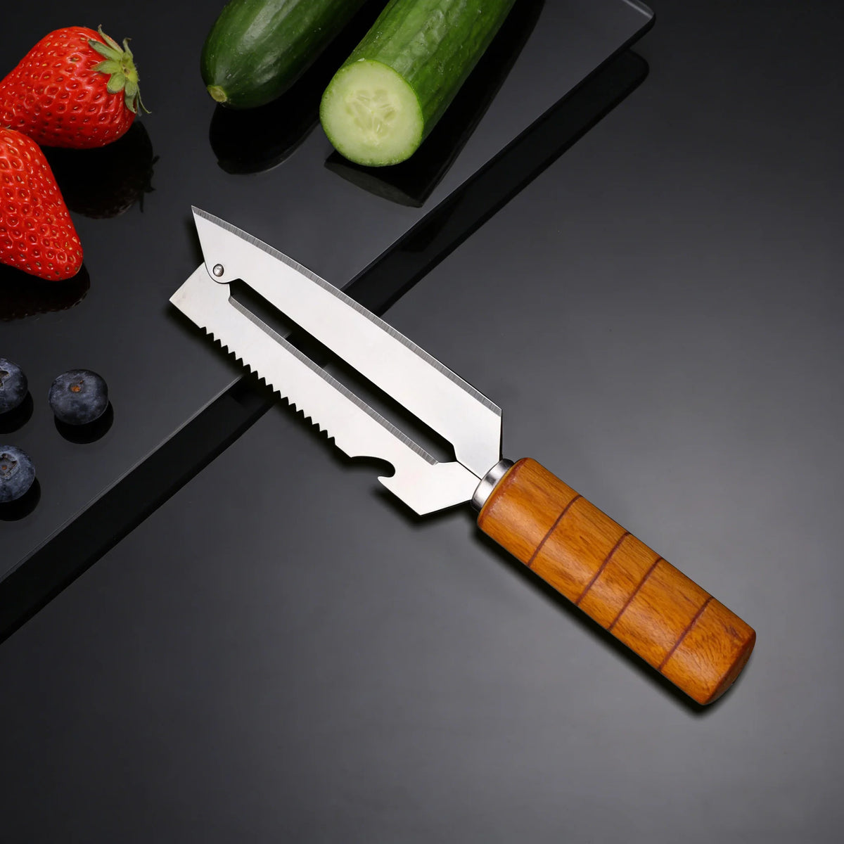 Sugarcane Peeler & Fruit Knife – Sharp Stainless Steel Tool Fruit Peeler Knife Axl