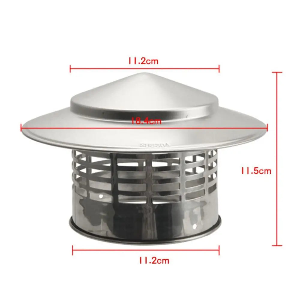 Stainless Steel Chimney Cap 75–200mm | Roof Duct Vent Cover Chimney Vent Cap Axl 110mm