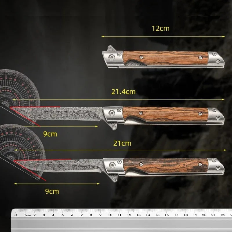 Stainless Steel Paring Knife – Sharp Laser Blade & Wood Handle Paring Knife Axl