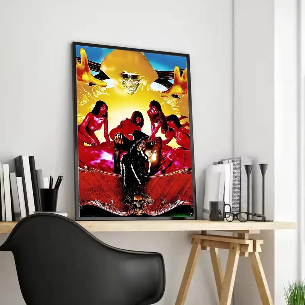 O-Osamason Rapper Canvas Poster | Hip-Hop Wall Art Unframed Canvas Wall Art Axl Black1 15X20cmFrameless