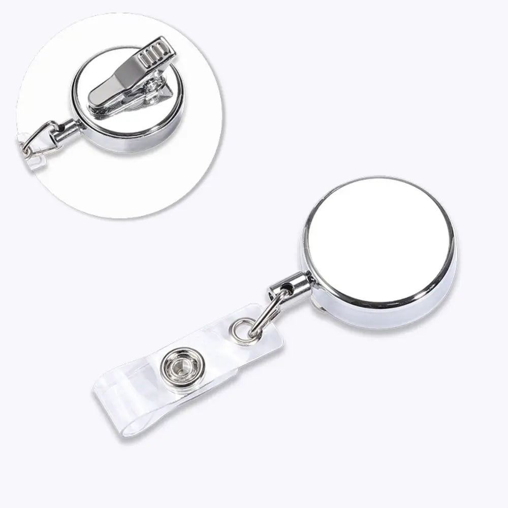 Retractable Badge Reel ID Card Holder Clip & Keyring Badge Reel Clip Axl Alligator Clip