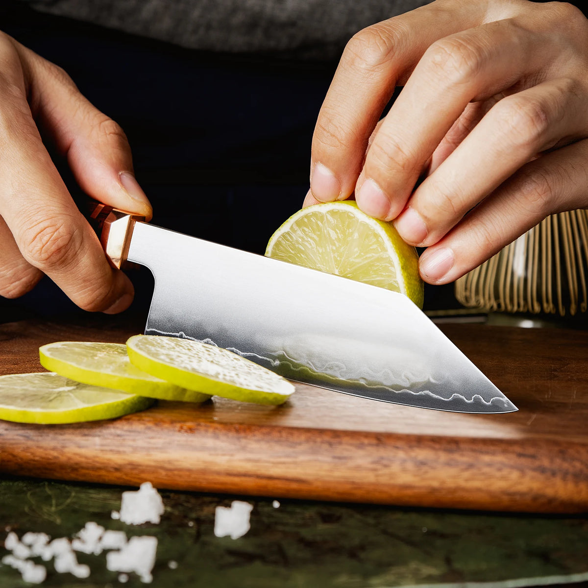 Grandsharp 5.5" Bunka Knife – ZDP-189 Steel & Wood Handle Bunka Kitchen Knife Axl