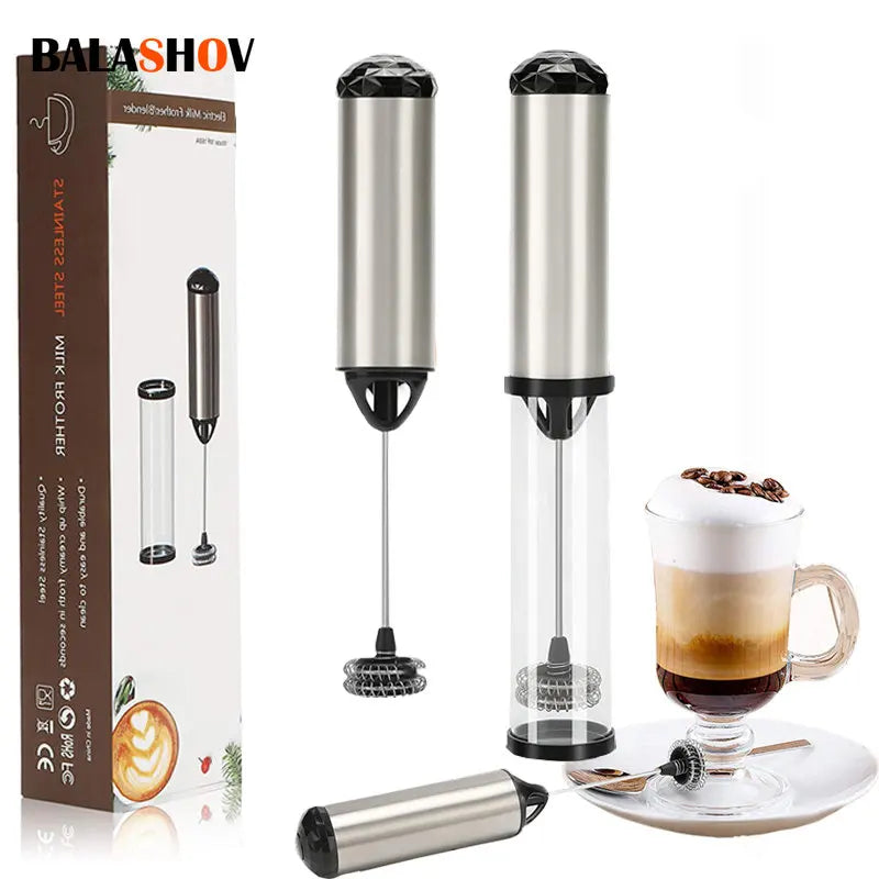 BALASHOV Handheld Electric Milk Frother – Battery Powered Whisk Handheld Milk Frother Axl