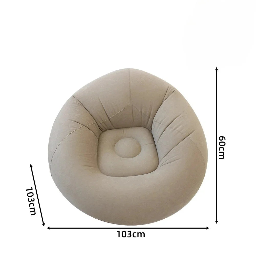 Portable Inflatable Sofa – Indoor & Outdoor Lounge Chair Inflatable Lounge Sofa Axl Qxsf-Brown