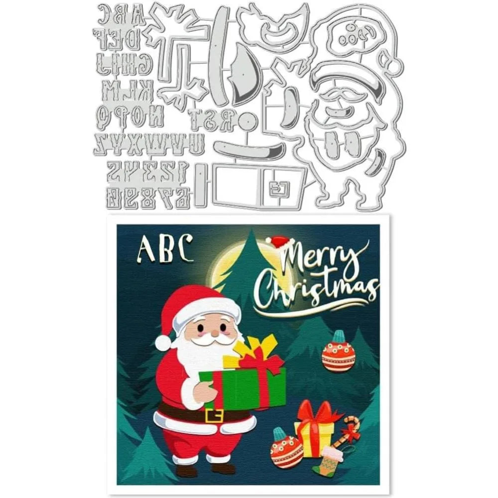 Christmas Santa Metal Cutting Die – Card Making & Scrapbooking Craft Cutting Die Axl AECH04-18778