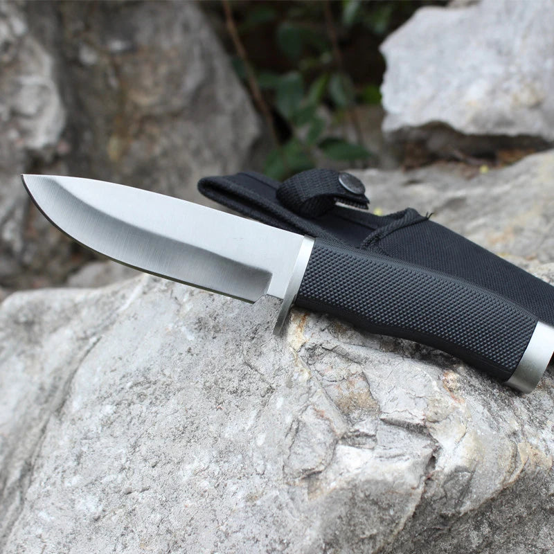 Fixed Blade EDC Knife – Stainless Steel Outdoor Knife & Sheath Fixed Blade Knife Axl