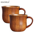 KEMORELA Wooden Coffee Mugs – Vintage Jujube Tea Design Set Wooden Mug Set Axl 2PCS