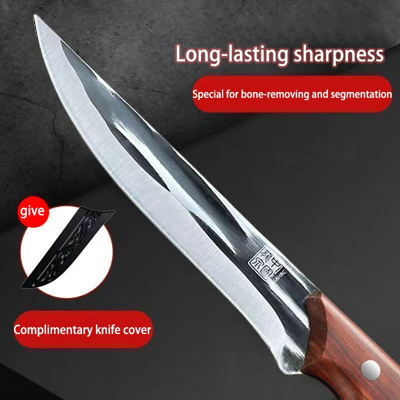 Forged Stainless Steel Butcher Knife – Meat & Bone Cleaver Butcher Kitchen Knife Axl