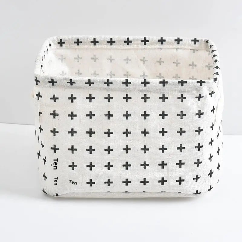 Cotton Linen Waterproof Storage Basket – Desktop Organizer Storage Basket Axl A20