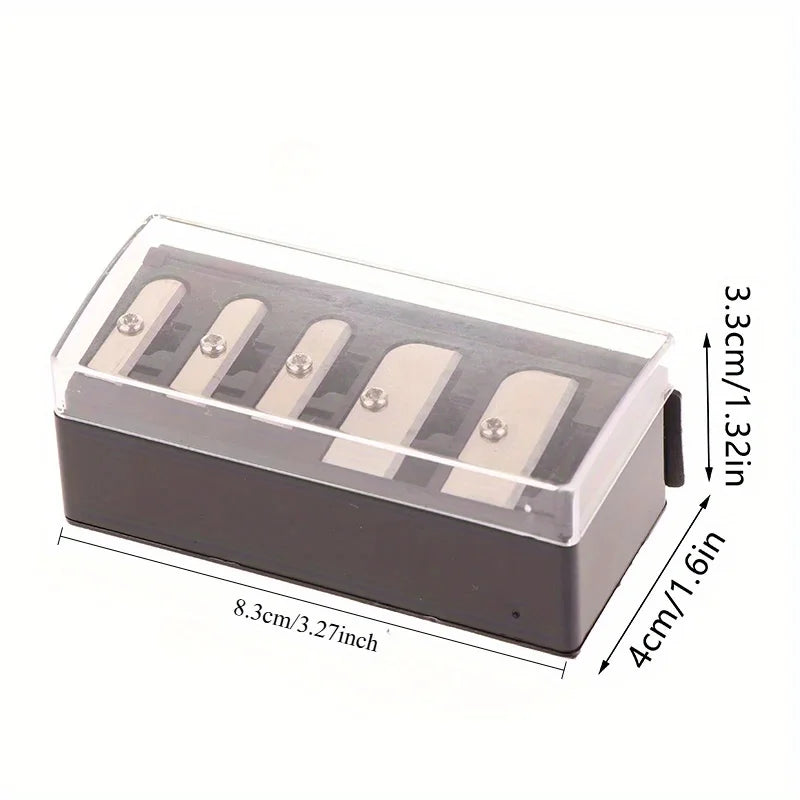 5-Hole Cosmetic Pencil Sharpener with Lid – Eyeliner & Lipliner Cosmetic Pencil Sharpener Axl 1Pcs