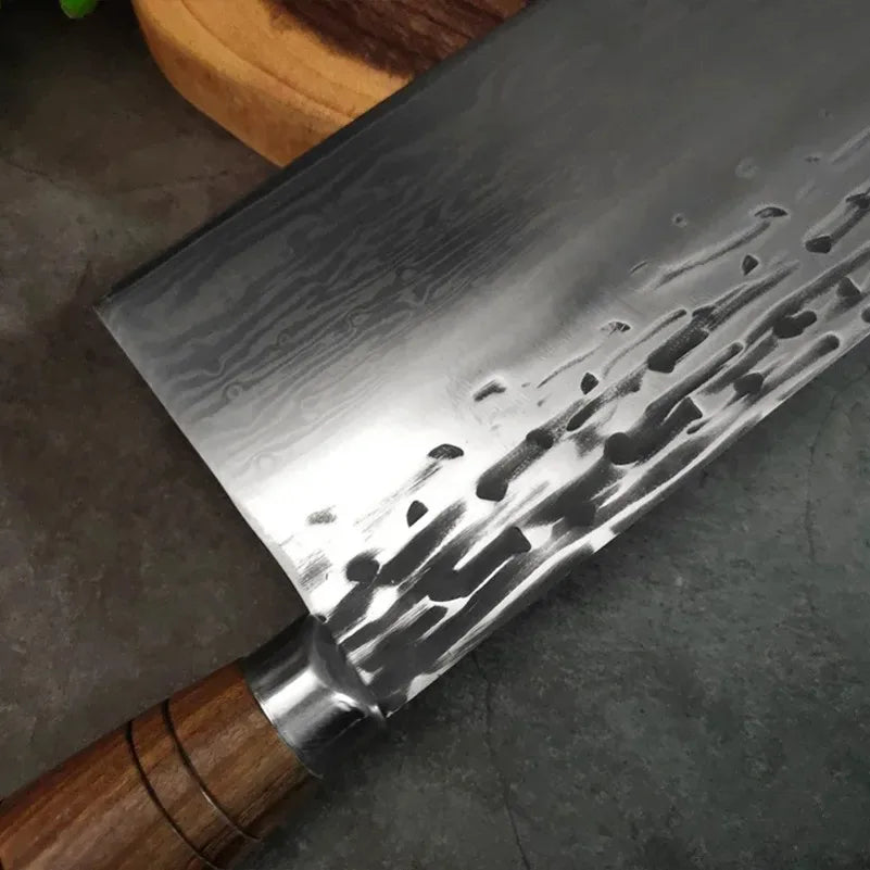 Damascus Steel Chinese Cleaver – Handmade Chef Knife Damascus Cleaver Knife Axl