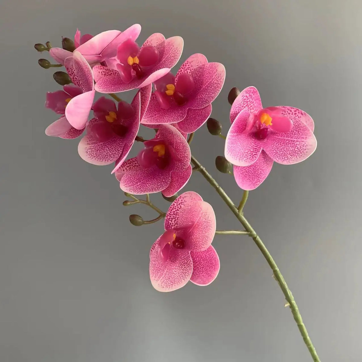 10-Pack Artificial Mini Orchid Stems – 8-Head Latex Phalaenopsis Artificial Flower Stems Axl pink 2