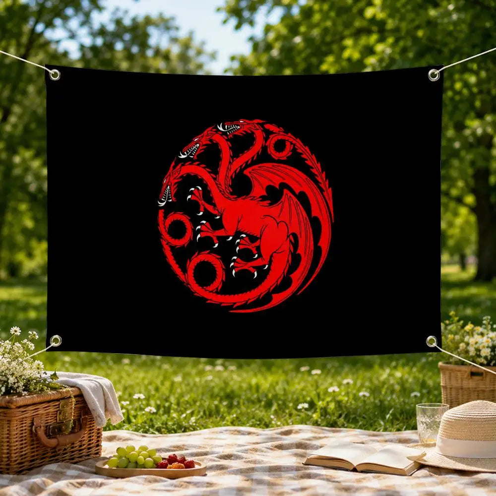 House of the Dragon Wall Flag Banner – Indoor & Outdoor Decor Wall Flag Banner Axl
