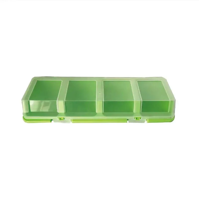4-Compartment Screw Organizer Box – Plastic Parts Storage Bin Parts Storage Box Axl Green