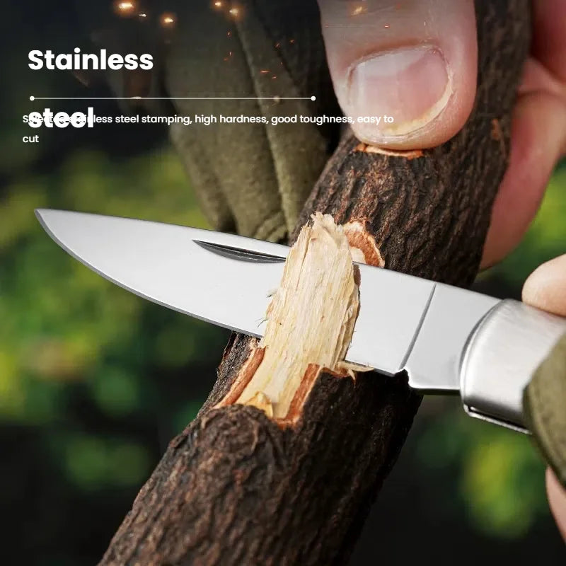 Mini Folding Pocket Knife – Stainless Steel Camping Fruit Knife Folding Pocket Knife Axl