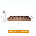 Glass Coffee Bean Storage Jars & Walnut Wood Display Stand Glass Storage Jar Set Axl 14 Holes