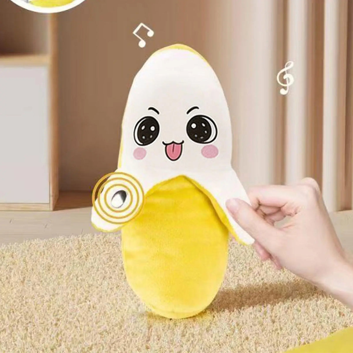 Beat-Sensing Musical Banana Plush Toy – 5.91" Interactive Gift Musical Plush Toy Axl