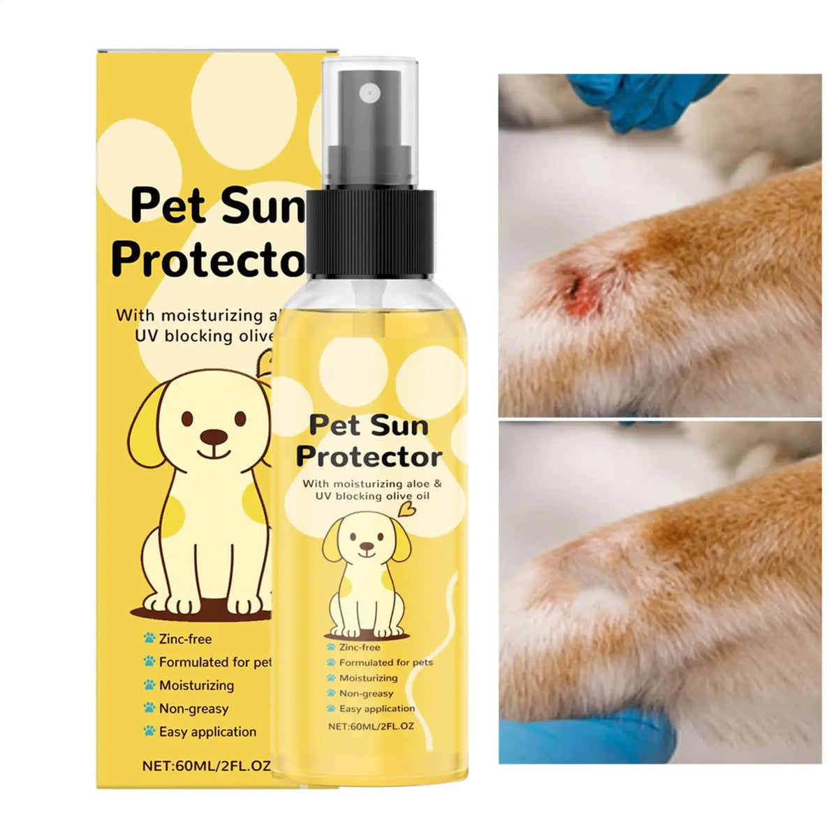 Dog Sunscreen Spray – UVA/UVB Protection for Paws & Nose Pet Sunscreen Spray Axl