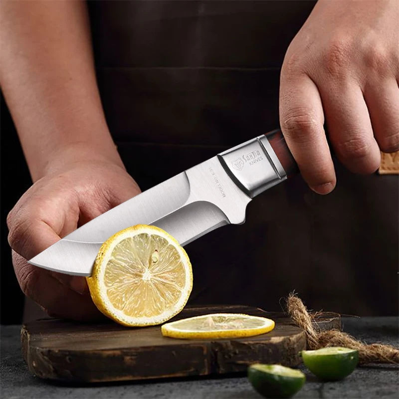 Stainless Steel Boning & Slicing Knife Set | Wood Handle Kitchen Knife Set Axl