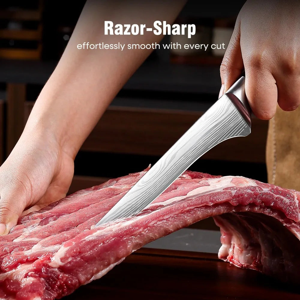 6-Inch Japanese Forged Chef Knife – Alloy Steel, Wooden Handle Chef Knife Axl
