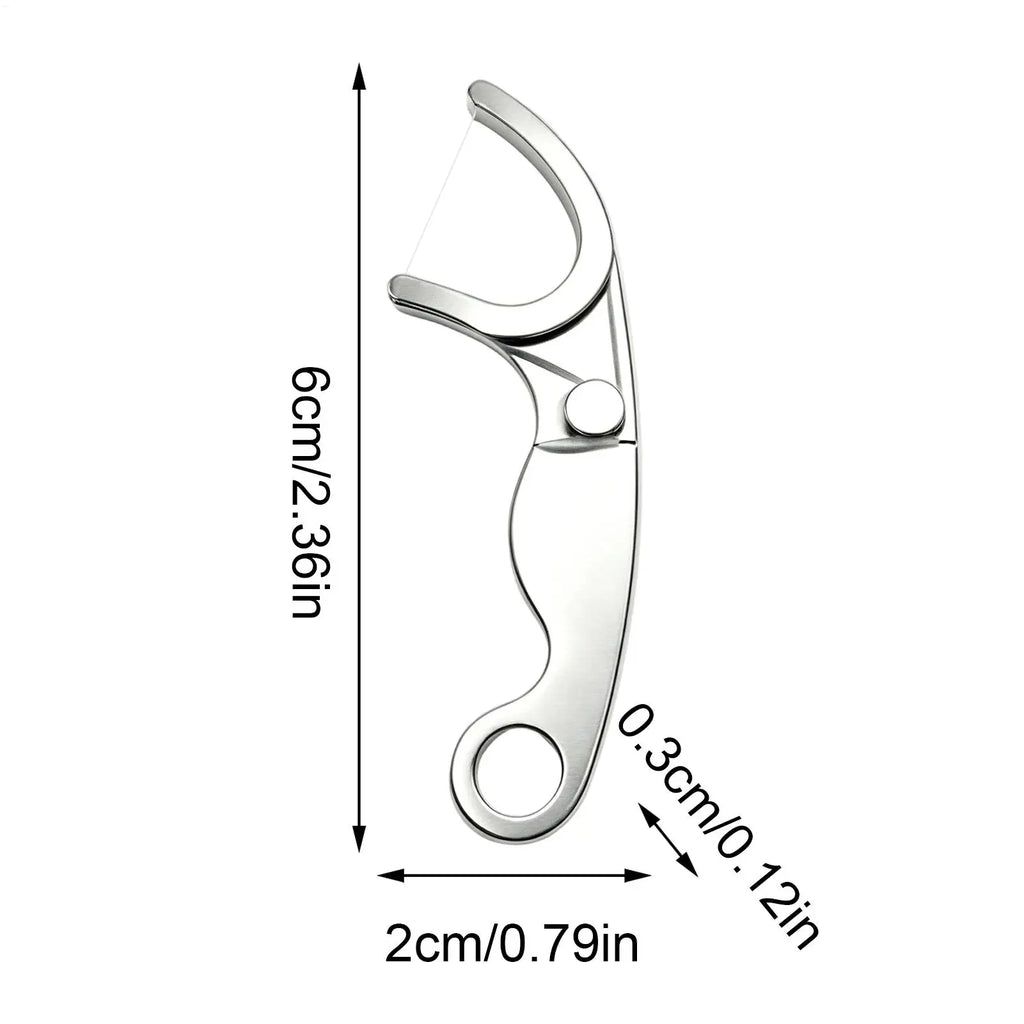 Reusable Stainless Steel Floss Picks – Refillable Metal Flosser Dental Floss Pick Axl
