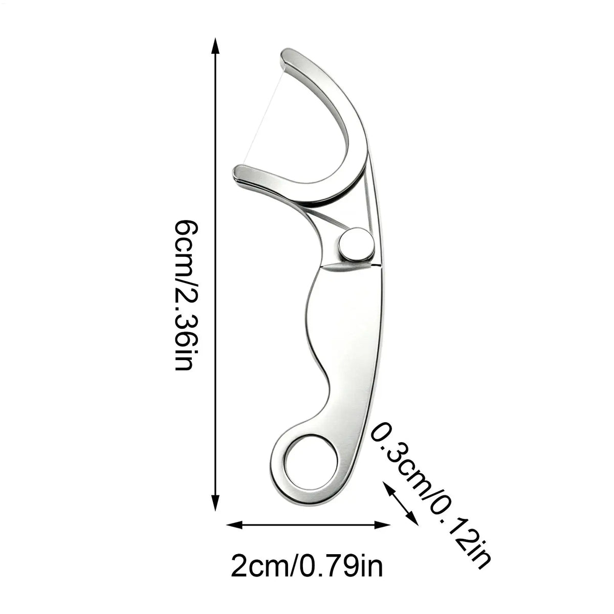 Reusable Stainless Steel Floss Picks – Refillable Metal Flosser Dental Floss Pick Axl