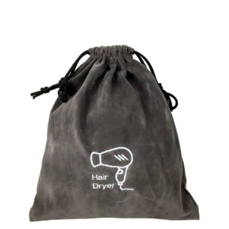 Velvet Drawstring Hair Dryer Organizer Bag | Travel & Gym Storage Organizer Bag Axl