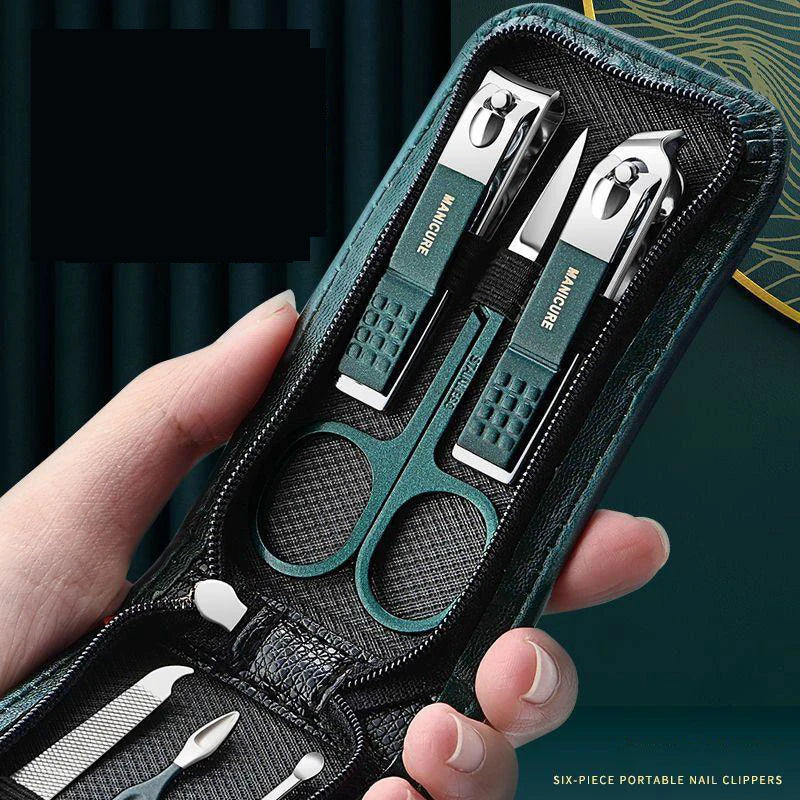 6-Piece Stainless Steel Nail Clipper Set – Men & Women Nail Clipper Set Axl