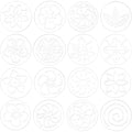 16-Pc Acrylic Sashiko Stencil Set – Flower Embroidery Templates Embroidery Stencil Set Axl AECH04-18716
