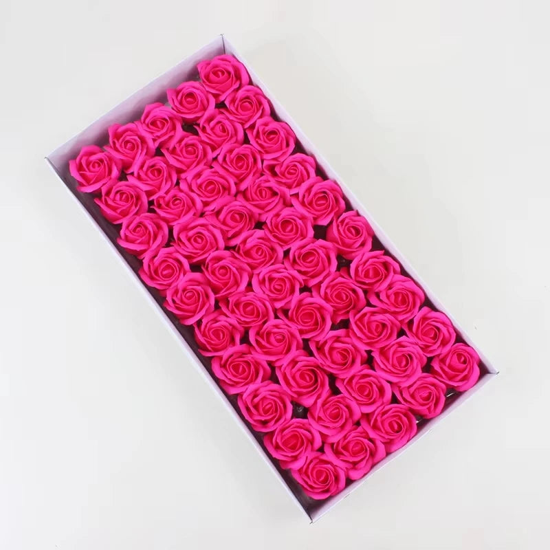 Soap Rose Artificial Flowers for Wedding & Home Décor 50/100 Pcs Artificial Flowers Axl color 7 100 pcs