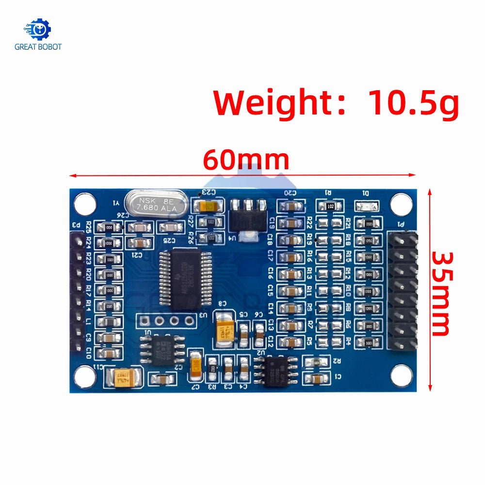 ADS1256 24-Bit 8-Channel ADC Data Acquisition Module ADC Acquisition Module Axl